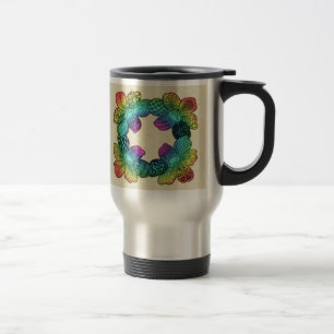 Rainbow Blume Doodle Reisebecher