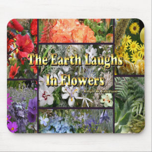 Rainbow Blume - Earth Laughs von Emerson Mousepad