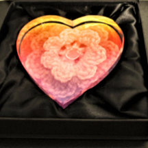 Rainbow Blume Einzigartiger Designer Crochet Print