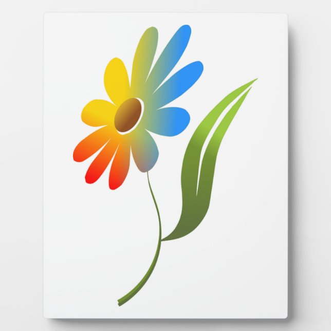 RAINBOW-BLUME FOTOPLATTE (Vorderseite)