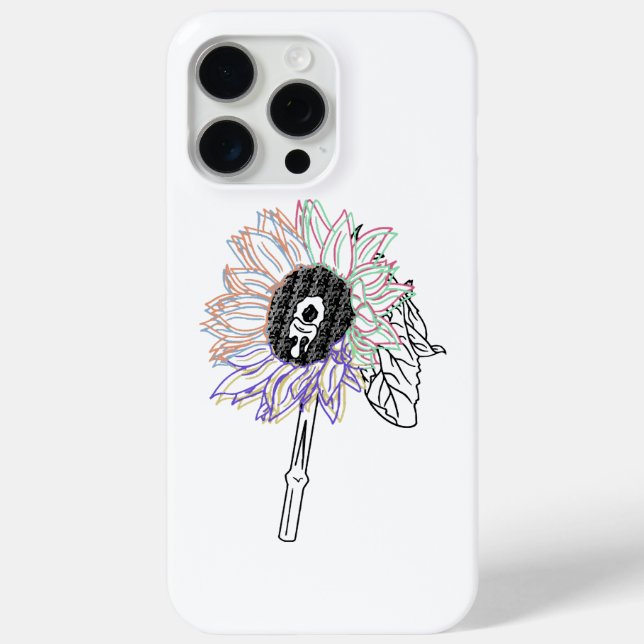 Rainbow Blume Funky Art Case-Mate iPhone Hülle (Rückseite)