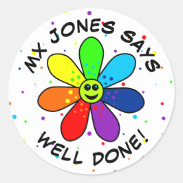 Rainbow-Blume Gut gemacht Stickers