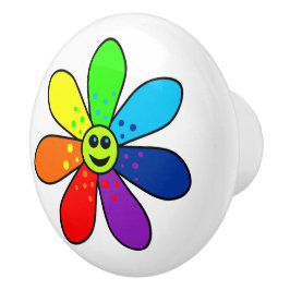 Rainbow-Blume-Keramik Keramikknauf