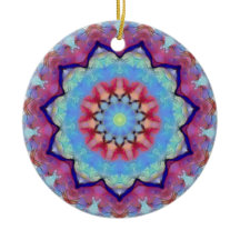 Rainbow Blume Mandala Runde Ornamente
