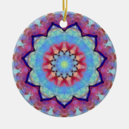 Rainbow Blume Mandala Runde Ornamente