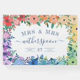 Rainbow Blume Mrs & Mrs. Wedding Guestbook Gästebuch