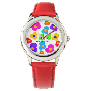 Rainbow Blume Pride Liebe hinzufügen Namenstext lq Armbanduhr