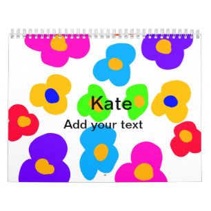 Rainbow Blume Pride Liebe hinzufügen Namenstext lq Kalender