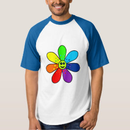 Rainbow Blume Raglan T - Shirt