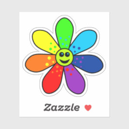 Rainbow-Blume Vinyl-Sticker Aufkleber