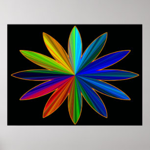 Rainbow Blumen Poster