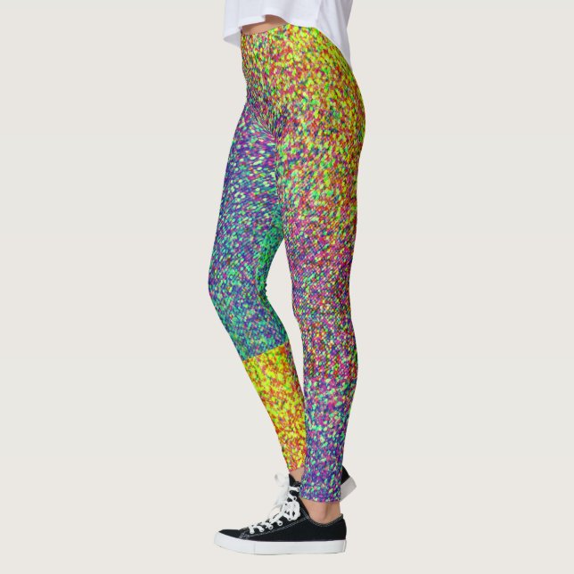 Rainbow Blur Muster Leggings (Links)