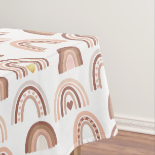 Rainbow Blush Gold Baby Dusche Tischdecke