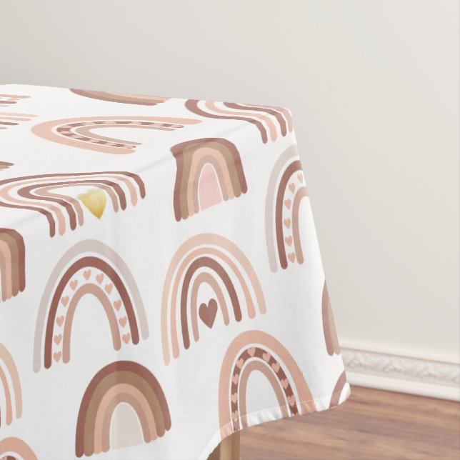 Rainbow Blush Gold Baby Dusche  Tischdecke (Beispiel)