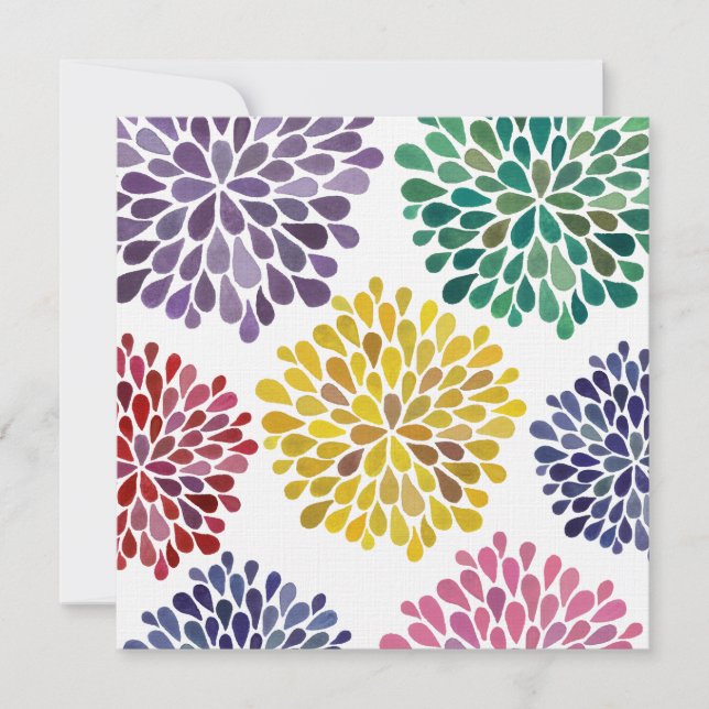 Rainbow-Blüten-Blank-Füllung bei jeder Einladung (Vorderseite)