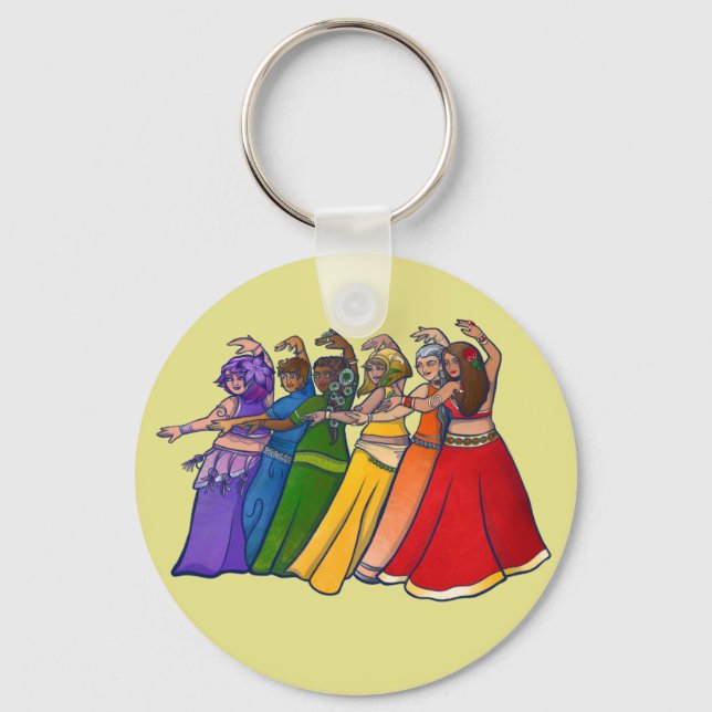 Rainbow Bly Dancer Art Bly Tanz Tanz Schlüsselanhänger (Vorderseite)
