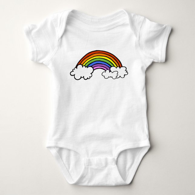 Rainbow Bodysuit Baby Strampler (Vorderseite)