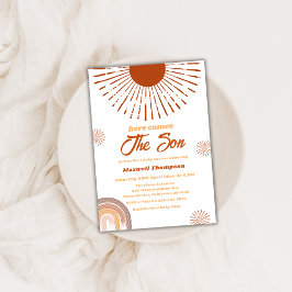 Rainbow Boho kommt hier zur Son Baby Dusche Einladung