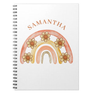 Rainbow Boho Personalisiert Spiral Foto Notebook Notizblock