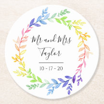 Rainbow Botanische Blätter Hochzeit