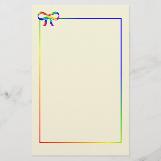 Rainbow Bow Stationery Briefpapier (Vorderseite)