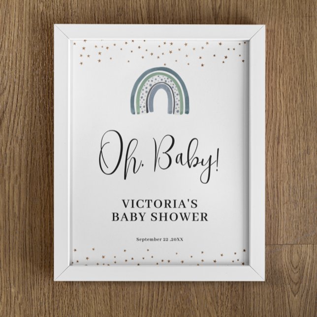 Rainbow Boy Baby Dusche Begrüßungszeichen Poster (Von Creator hochgeladen)