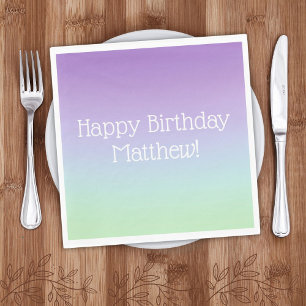 Rainbow Boy Birthday Party Serviette