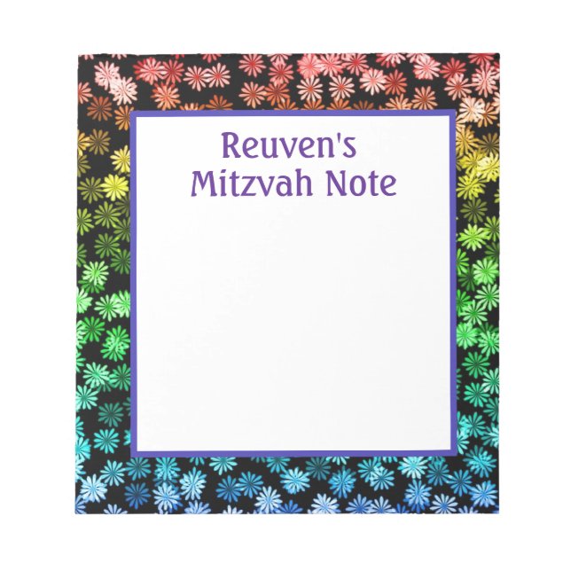 Rainbow Boys Mitzvah Notes Notepad Notizblock (Vorderseite)