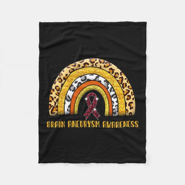 Rainbow Brain Aneurysm Krieger Fleecedecke (Vorderseite)