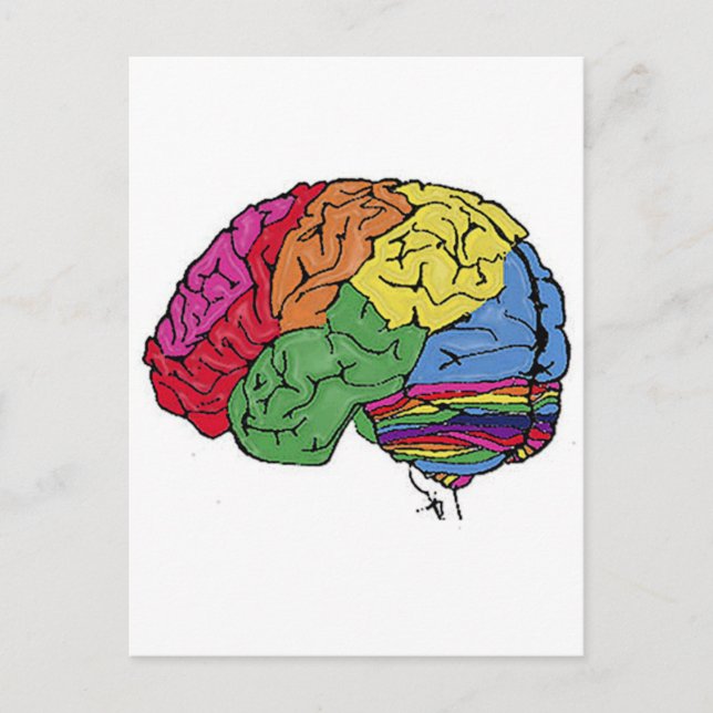 Rainbow Brain Postkarte (Vorderseite)