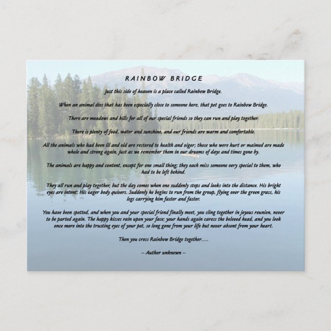 Rainbow Bridge 2 Postkarte (Vorderseite)