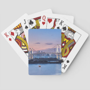 Rainbow Bridge bei Dämmerung Spielkarten