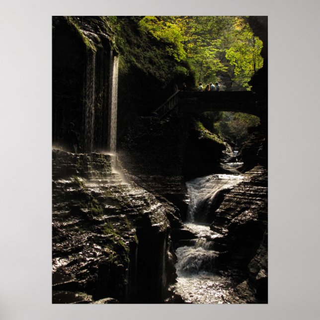 Rainbow Bridge bei Watkins Glen Staat Park Poster (Vorne)