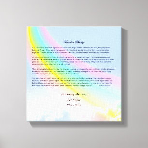 Rainbow Bridge Beileid Wrapped Canvas, MALE Pet Leinwanddruck