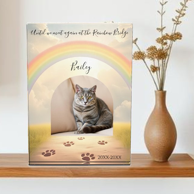 Rainbow Bridge-Custom Pet Fotoblock (Rainbow Bridge-Custom Pet Plaque )