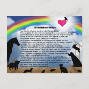 Rainbow Bridge Gedicht Postkarte