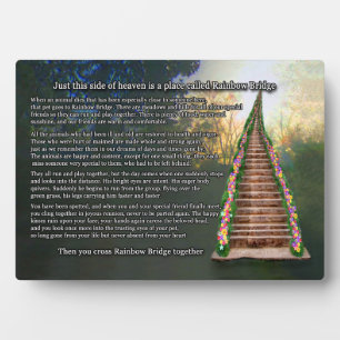 Rainbow Bridge Haustier Erinnerung Keepake Plaque Fotoplatte