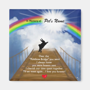 Rainbow Bridge Memorial für Kaninchen Magnet