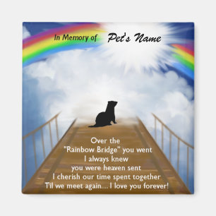 Rainbow Bridge Memorial Gedicht für Frettchen Magnet