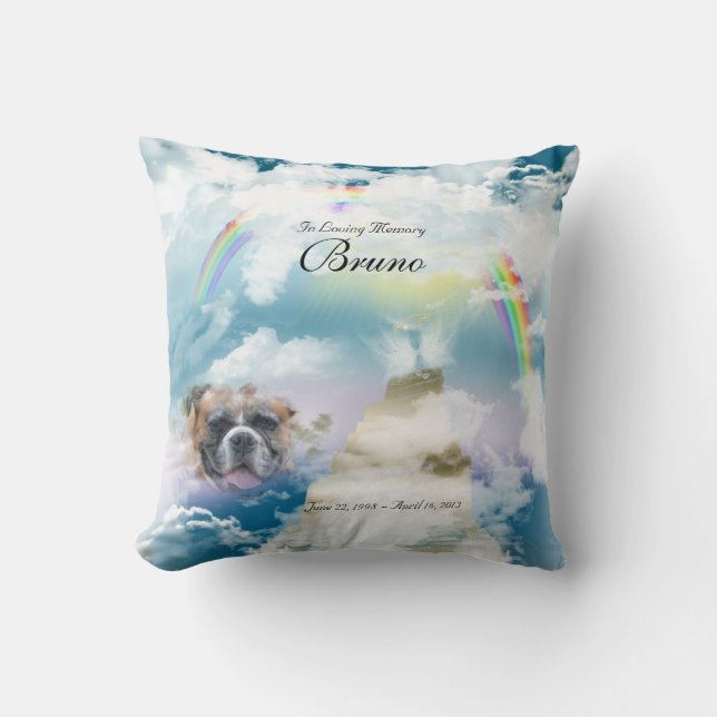 Rainbow Bridge Pet Hund Memorial Kissen (Vorderseite)