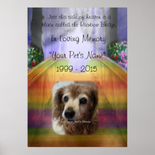 Rainbow Bridge Pet Memorial - En mémoire Poster