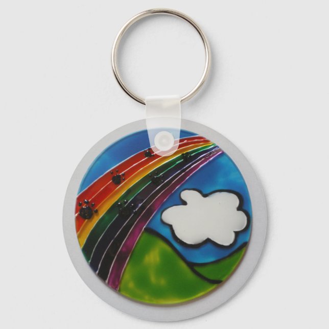 Rainbow Bridge Pet Memorial Schlüsselanhänger (Vorderseite)