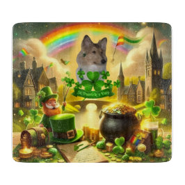 Rainbow Bridge Sable Collie on St. Patrick's Day Schneidebrett