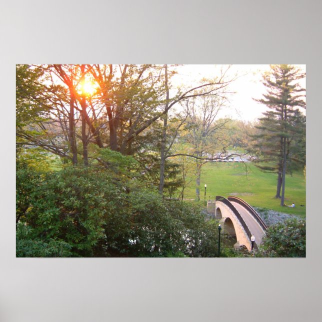 Rainbow Bridge Sunset an der Grove City Uni Poster (Vorne)
