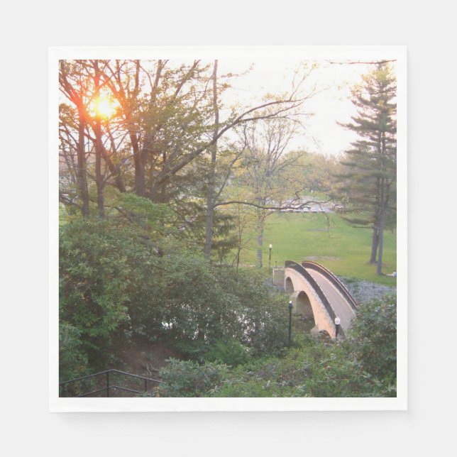 Rainbow Bridge Sunset an der Grove City Uni Serviette (Vorderseite)