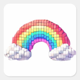 Rainbow Bridge to Dreams Quadratischer Aufkleber