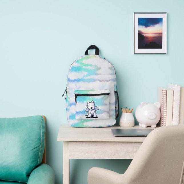 Rainbow Bridge Westie KiniArt Bedruckter Rucksack (InSitu)
