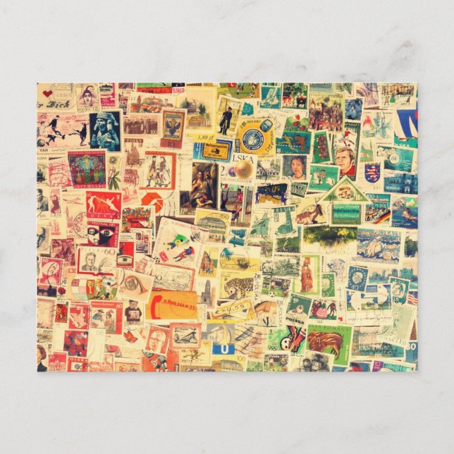 Rainbow-Briefmarke Postkarte (Vorderseite)