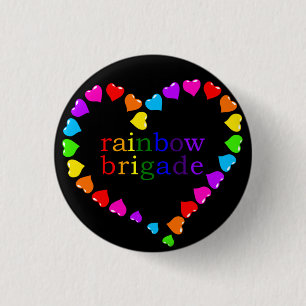 Rainbow Brigade dunkel Button