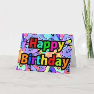Rainbow Bright Art Happy Birthday Karte
